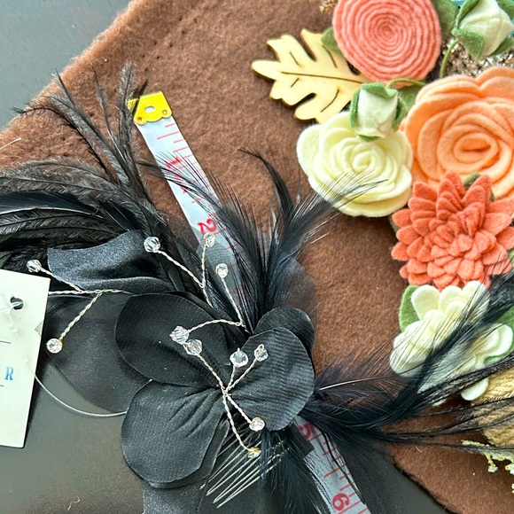 NWT Black Ostrich Feather Hair Comb - Picture 4 of 7